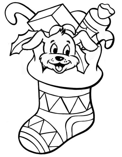 Christmas Stocking Coloring Pages For Kids 15