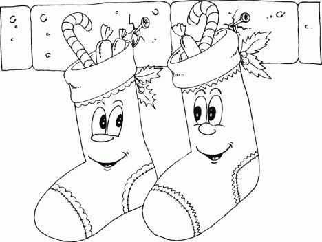 Christmas Stocking Coloring Pages For Kids 22