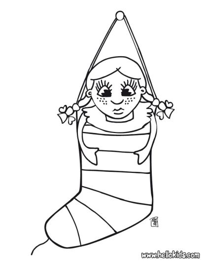 Christmas Stocking Coloring Pages For Kids 24