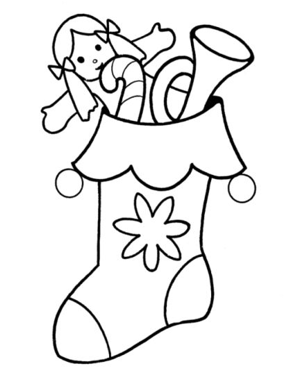 Christmas Stocking Coloring Pages For Kids 37