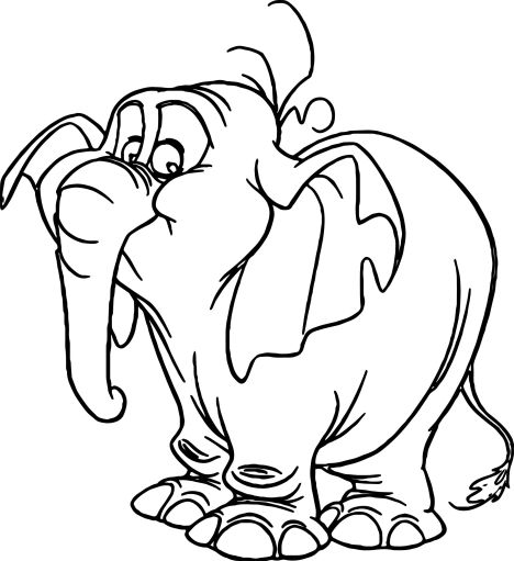 Cute Baby Elephant Coloring Pages 2