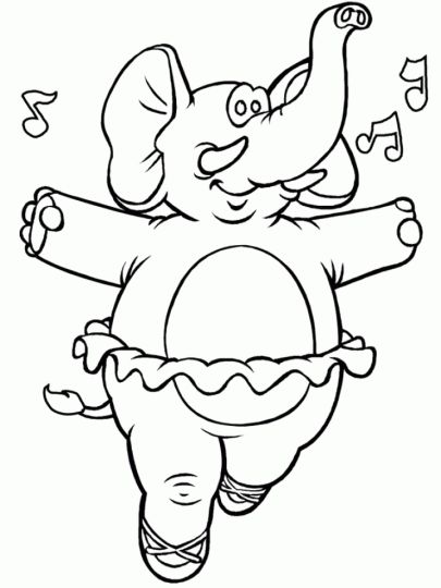 Cute Baby Elephant Coloring Pages 52