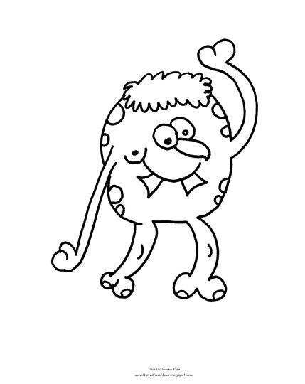 Cute Monster Coloring Pages 22