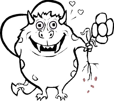 Cute Monster Coloring Pages 42