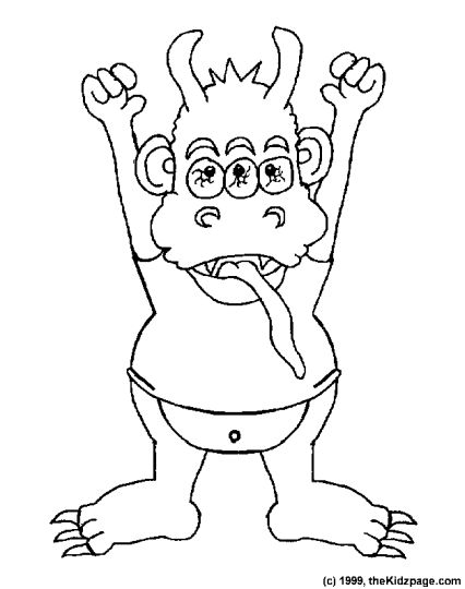 Cute Monster Coloring Pages 47