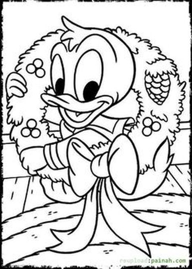 Donald Duck Christmas Coloring Pages 11