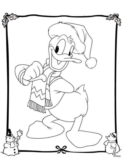 Donald Duck Christmas Coloring Pages 12