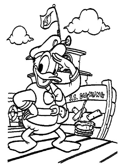 Donald Duck Christmas Coloring Pages 2