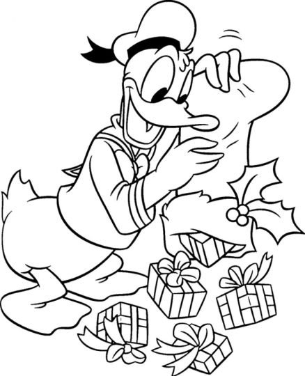 Donald Duck Christmas Coloring Pages 44