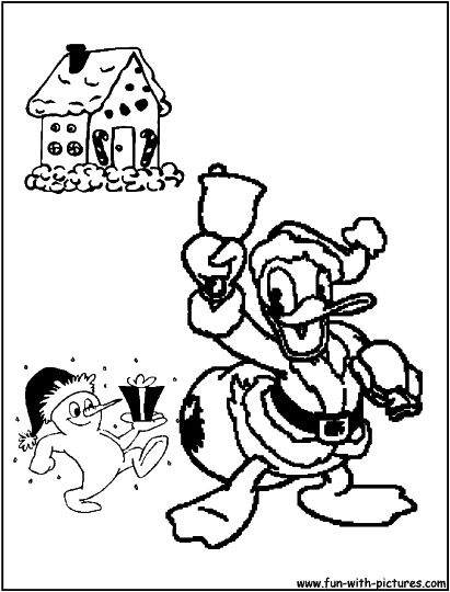 Donald Duck Christmas Coloring Pages 6