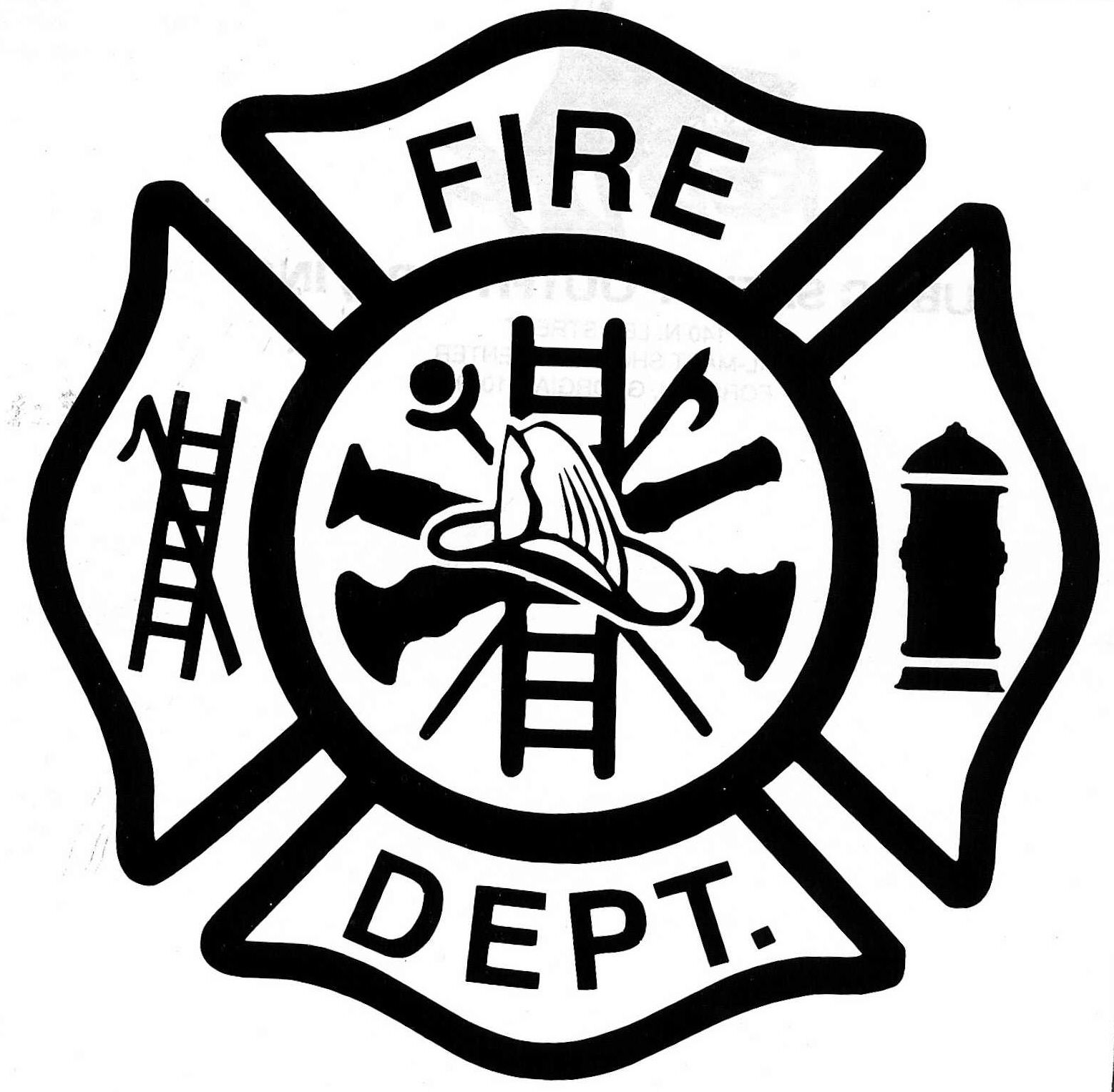 Fire Department Maltese Cross Coloring Page 4