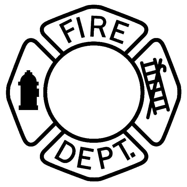 Fire Department Maltese Cross Coloring Page 42