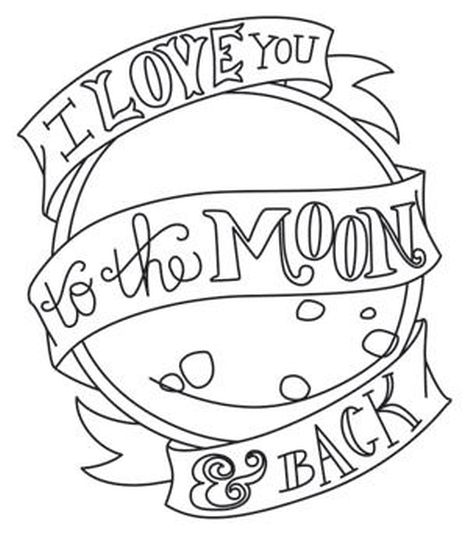 I Love You To The Moon And Back Coloring Pages Part 1