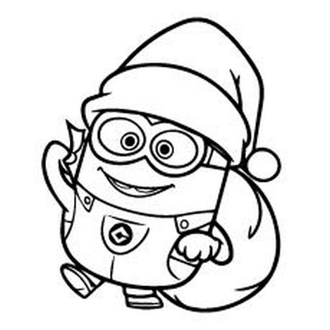 Minions Christmas Coloring Pages 1