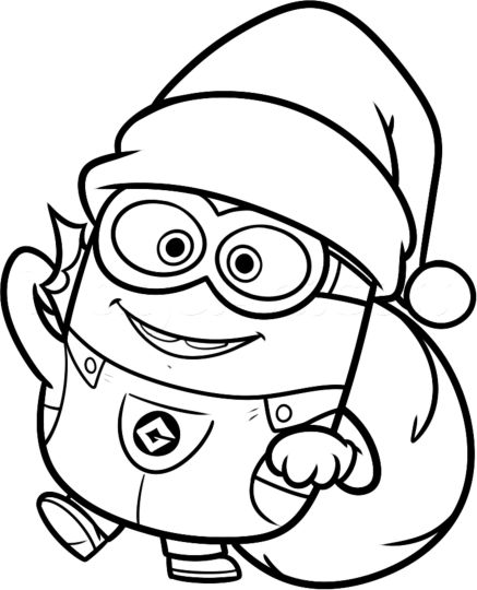 Minions Christmas Coloring Pages 14